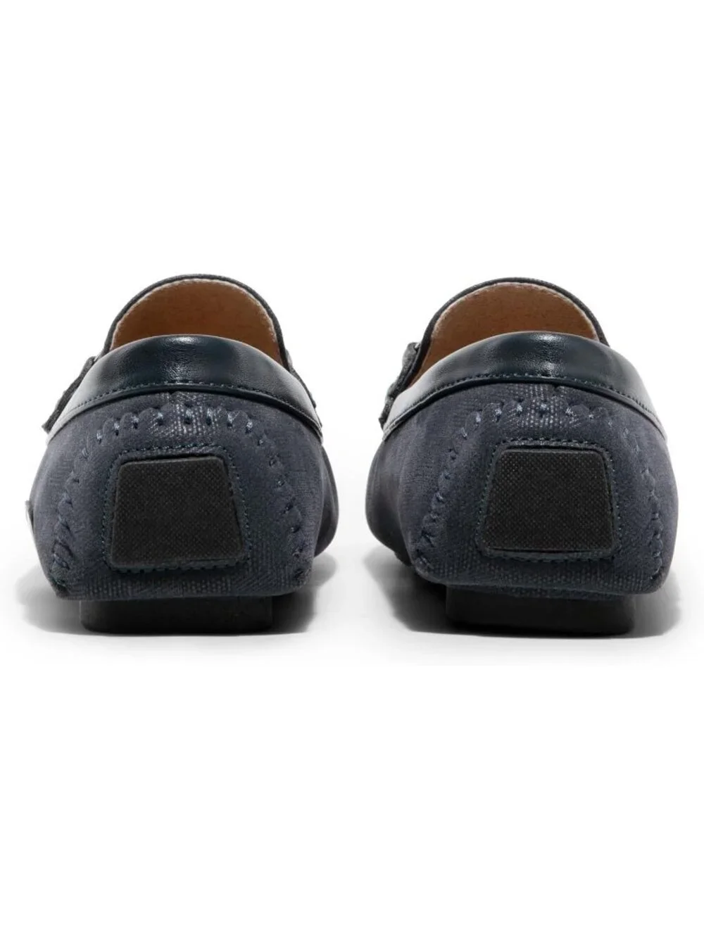 Men's Navy Faux Leather Loafers Slip On Flexible and Comfort Moccasins Shoes